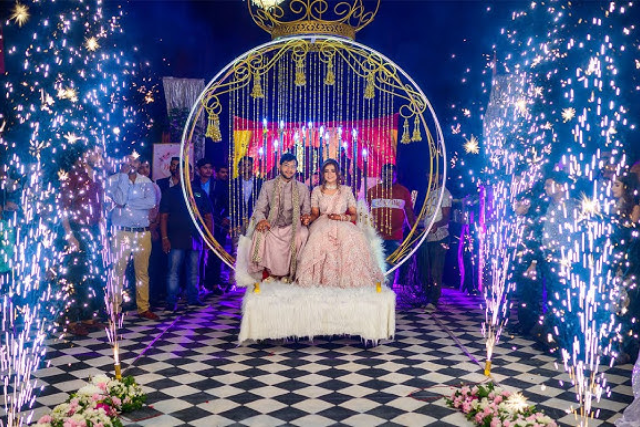 Stylish Groom Entry with Music and Lights