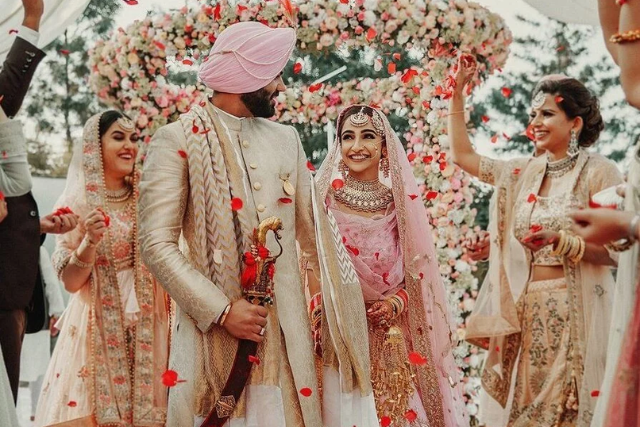 Grand Wedding Entry with Bride and Groom Walking In